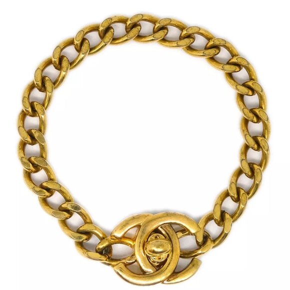 CHANEL Jewelry - Chanel Turnlock Bracelet Gold 99A 161239